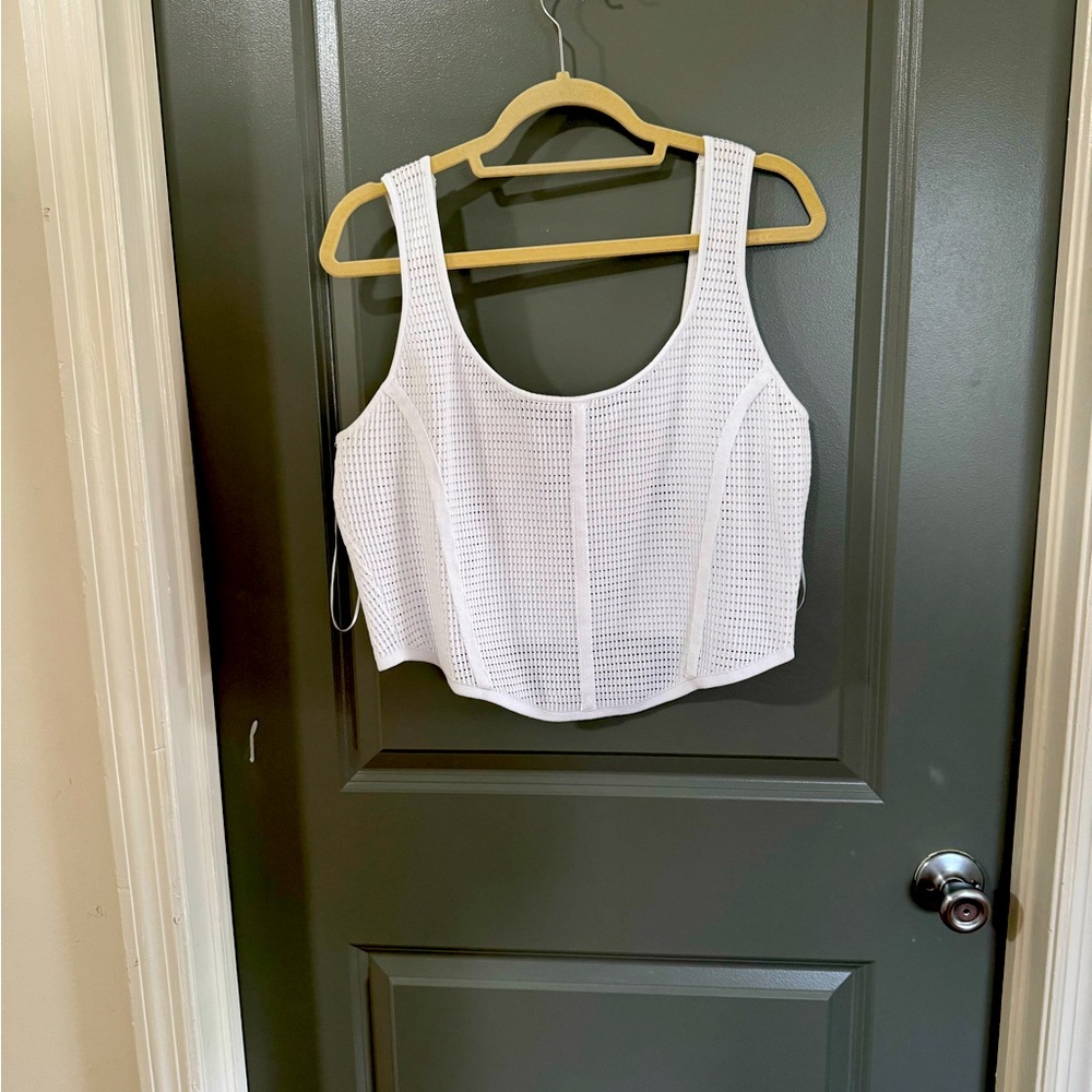 White Crochet Crop Top